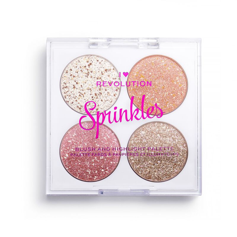 Revolution хайлайтер для лица 4-цв. I Heart Revolution Sprinkles 4x1.5g №Frosted Cupcake
