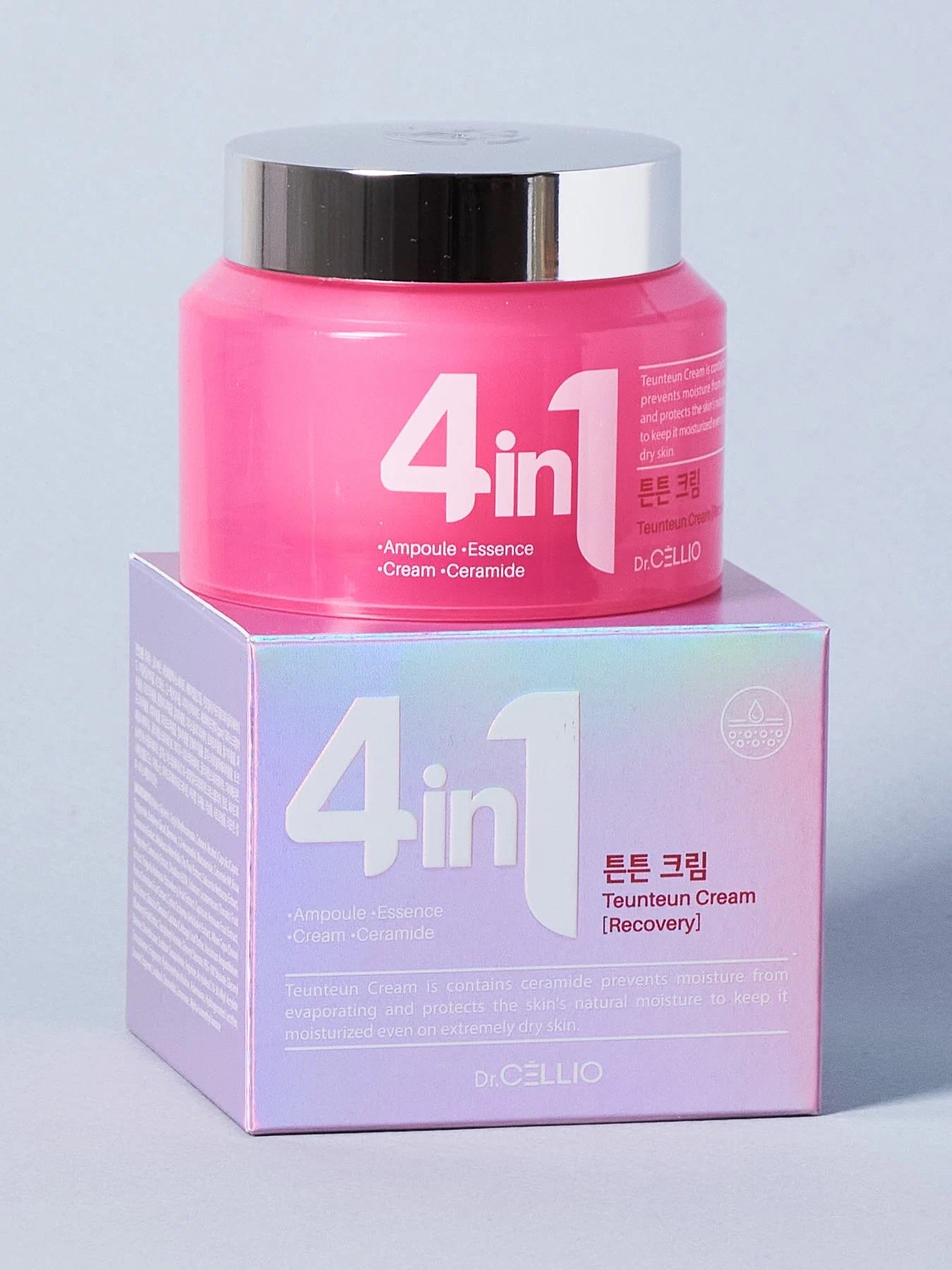 Cellio Крем для лица Recovery Dr. Cellio 4 in1 Ampoule Essence Cream Ceramide 50ml