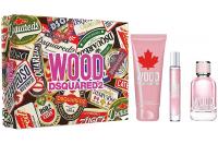 Wood pour Femme (набор) set ((т. в.) edt 100ml+(т. в.) edt 10ml ручка+(гель д. душа) sh/gel 150ml) ж