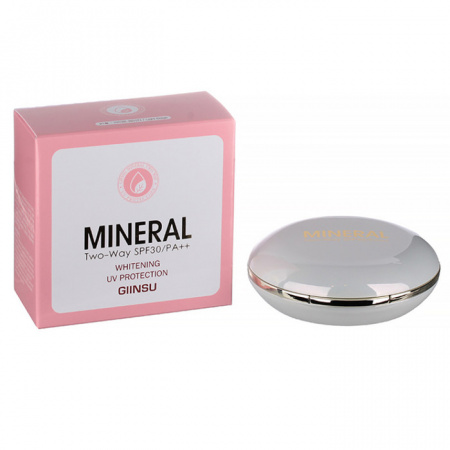 Giinsu пудра для лица компактная Mineral Two-Way Cake Whitening UV Protection SPF 30/PA++ 12g №21